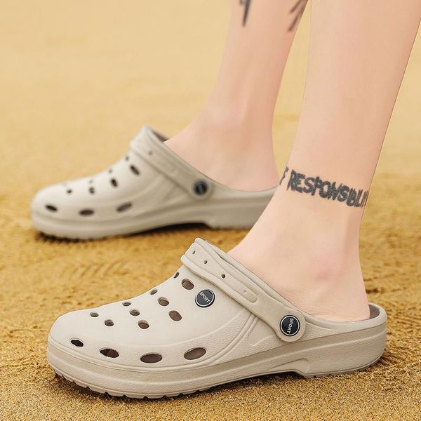 

202120212020 new runner water shoes beach sports slippers sandals hole breathable designer for women men casual slip on sneakers 36-49 032, Black