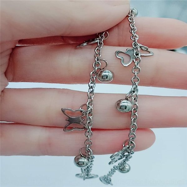 

y6bfi stainless steel braceletanklet pendant women's bracelet butterfly design discount pendant steel gold bracelet gold small laurv, Golden;silver
