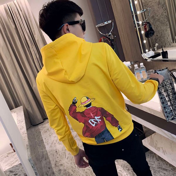 

tiktok, red belt, hat, sweater, man, autumn clothes, tide brand young jacket, social spirit boy, slim and small code xs, Black