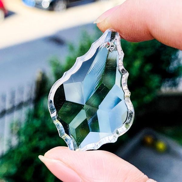 

35 50 63 75mm maple leaf suncatcher crystal prisms clear crystal pendants for chandelier lighting hanging ornament home decor h jlljdg