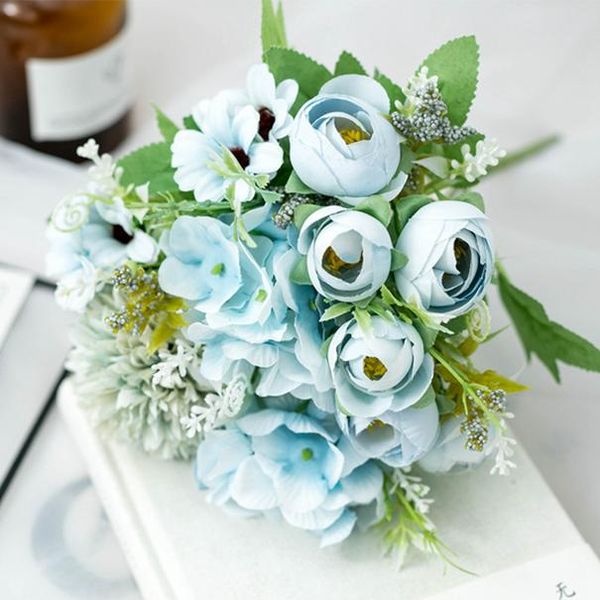 

silk hydrangeas искусственные цветы белые свадьбы искусственные цветы букет поддельных цветов для украшения дома высушенные цветы sqcrvx