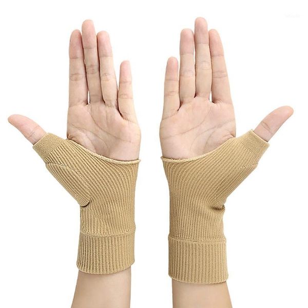

compression gloves sports protection pain relief hand wrist support brace wrist protector running badminton basketball bracers1, Black;red