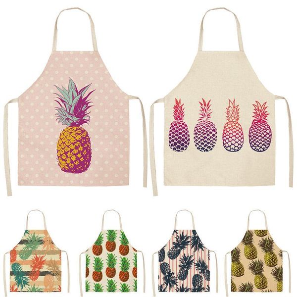 

pattern кухня бытовой cooking главной q0007 нагрудников для ананасового хлопкоочистительному 1шт 5365cm фартук белье пинафор фартуки женщина