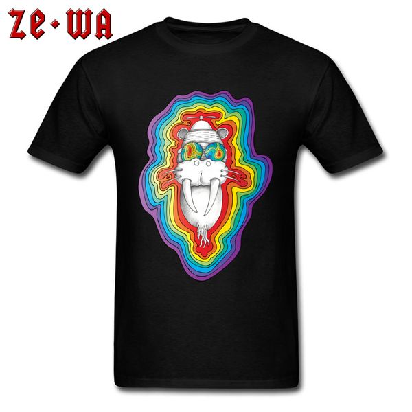 

walrus hippie t shirt men t shirts strange zoo animals hip hop clothing guys funky & tees trendy black sport hooded sweatshirt hoodie