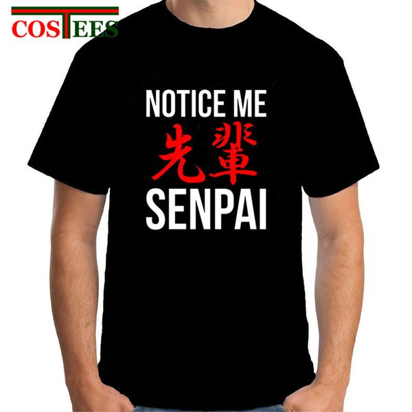 

sport original designer custom notice me senpai sempai anime t shirts cotton fabric tees shirt screen printed men's t shirt xxxl shirt