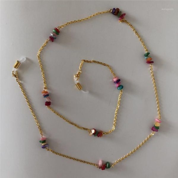 

sunglasses frames natural stone beads link chain colorful eyeglasses chains for reading glasses cord strap holder neck band accessories1, Silver