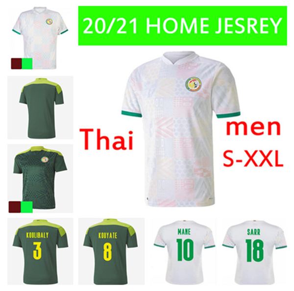 

2021 senegalese football jersey for fans 20-21man koulibaly guye kouyate sarr homme men's football uniform, Black;yellow