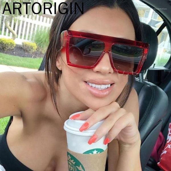

new oversized square sunglasses women flat brand designer red black wide leg men glasses uv400 lunette de soleil1, White;black