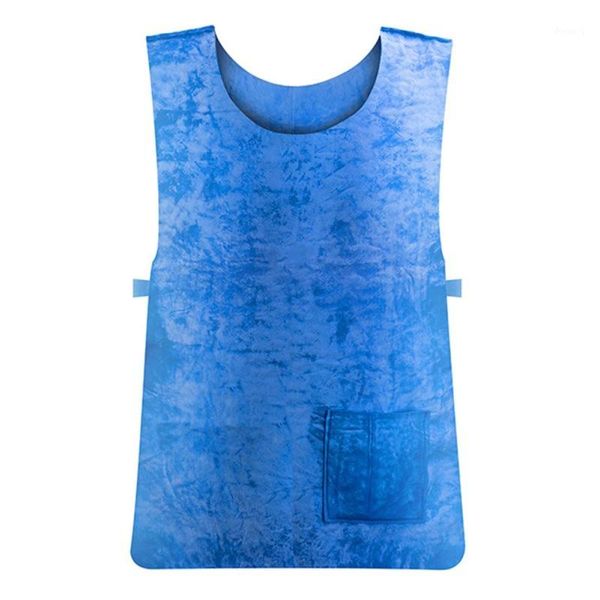 

outdoor t-shirts anti-heat summer cooling cold vest pva waterproof fabric high temperature protective ice sports work1, Gray;blue