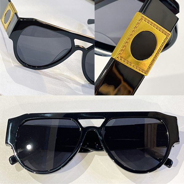 

fashion men women designer sunglasses 4401 retro plate shield shape glasses summer avant-garde trendy style uv protection come with case, White;black