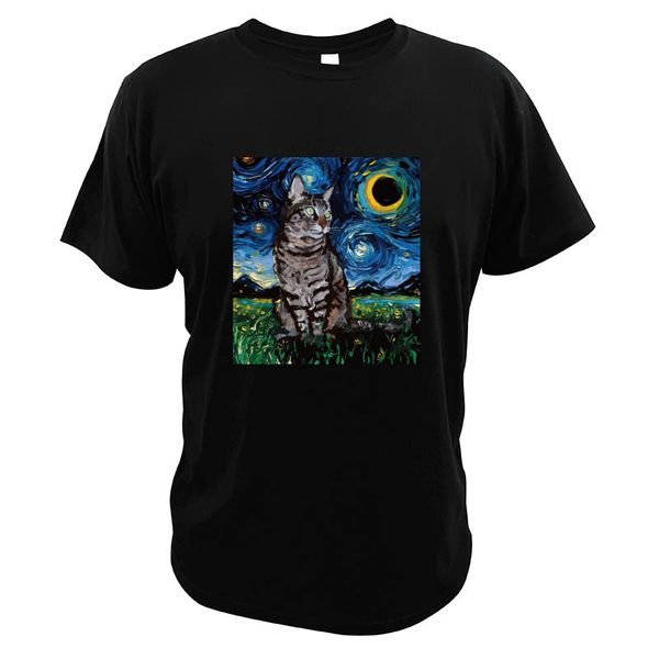 

starry sky t shirt cat original spoof design graphic eu size digital print tee sport hooded sweatshirt hoodie