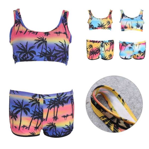 

women's crop high waist shorts tropical bikini beach beachwear swimwear, White;black