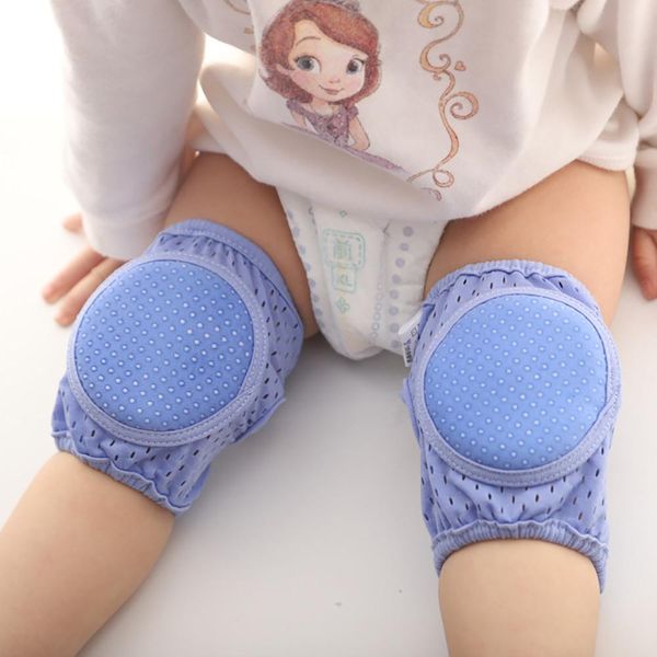 Malha de verão Baby Knee Brace Cotovelo Respirável Criança Bebê Anti-Fall Rastejando Meias de Engrenagem de Rastejamento para 0-3 Ano