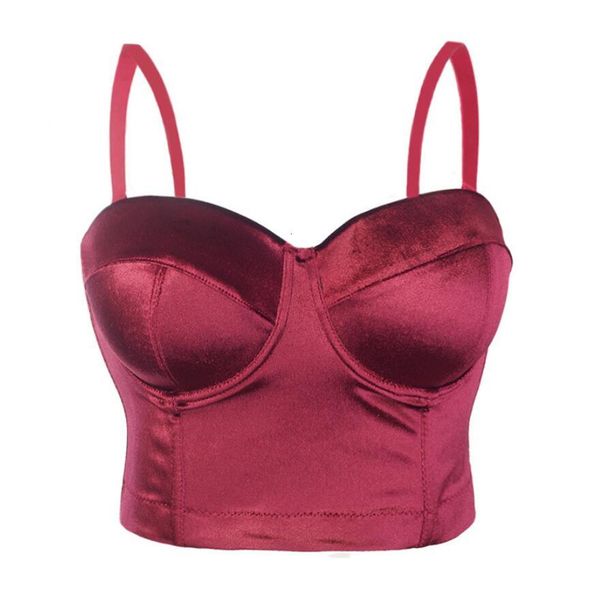 

solid color velvet new fashion girl bra party night club bustier harvest t-shirt q825 2qtf, Black;white