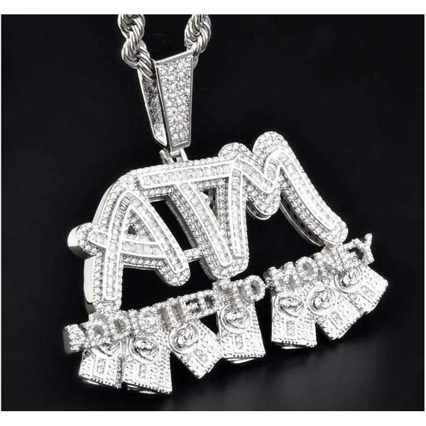 

iced out addicted to money pendant gold silver plated micro paved cubic zircon mens hip wmtmtn jeneffer