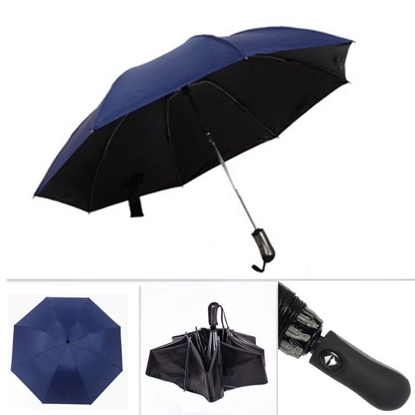 

3 складной полностью matic обратный перевернутый зонтик ветрозащитный солнечный и дождь mens автомобиля женщины дождя зонтики 8 ребро bbyneh