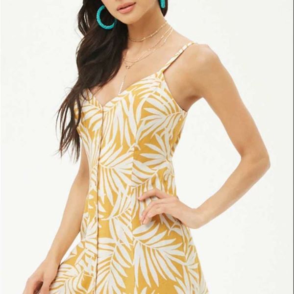 

print 8760# wind new suspender leaf dress for summer 2019, Black;gray