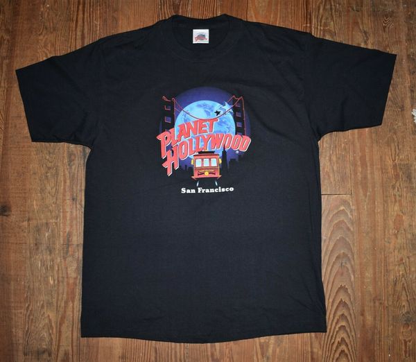 

vintage planet hollywood san francisco t shirt black vtg размер xl спорта толстовка с капюшоном толстовка