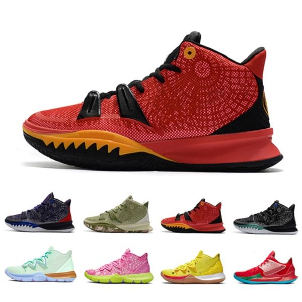 

new arrival irving 7 patrick squidward mr. krabs 7 mens basketball shoes jump 7s sponge sandy men outdoor trainers sports sneakers 40-46, White;red