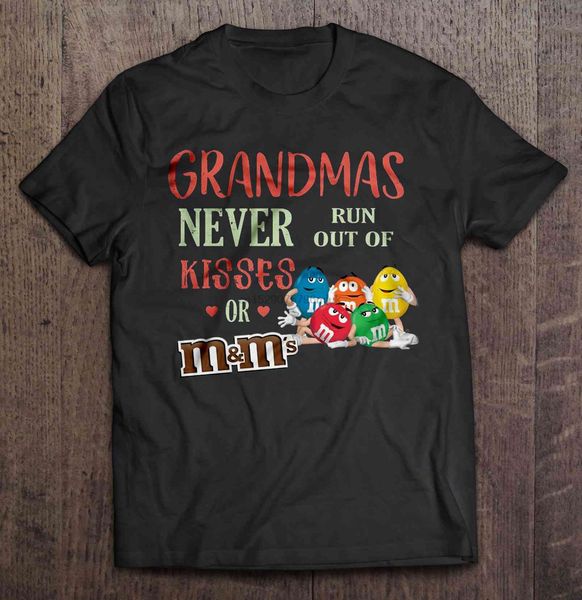 

men t shirt grandmas never run out of kisses or m&m's women t-shirt sport hooded sweatshirt hoodie