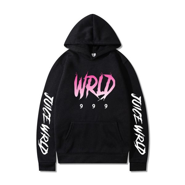 

juice wrld hoodies men sweatshirts fleece hooded harajuku hip hop casual men women hoodie pullovers hoody y0111, Black
