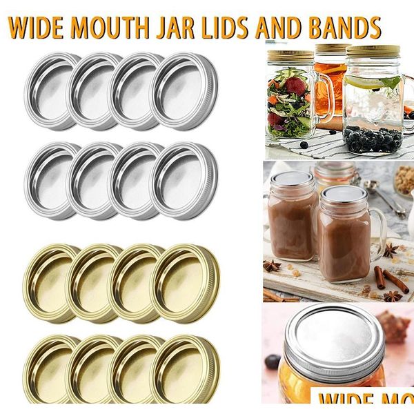 

70mm 86mm mason jar lids with discs wide mouth canning mug glass lid covers rust resistant s qyldtm sweet07