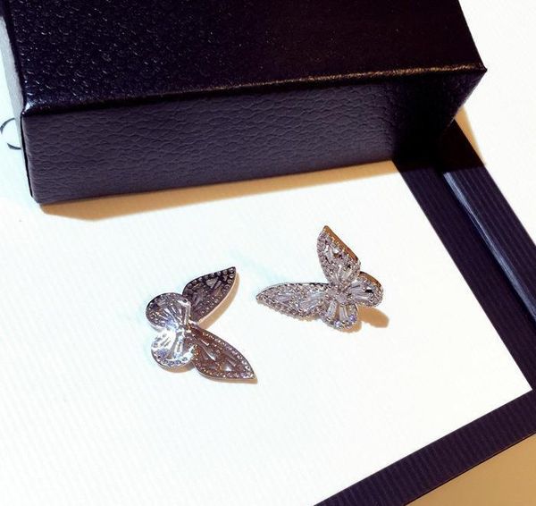 

бабочка для бабочки для белых женщин свадебные серьги новые серьги партия подарок кубические ювелирные изделия циркония wmtxt lottery2010, Golden;silver