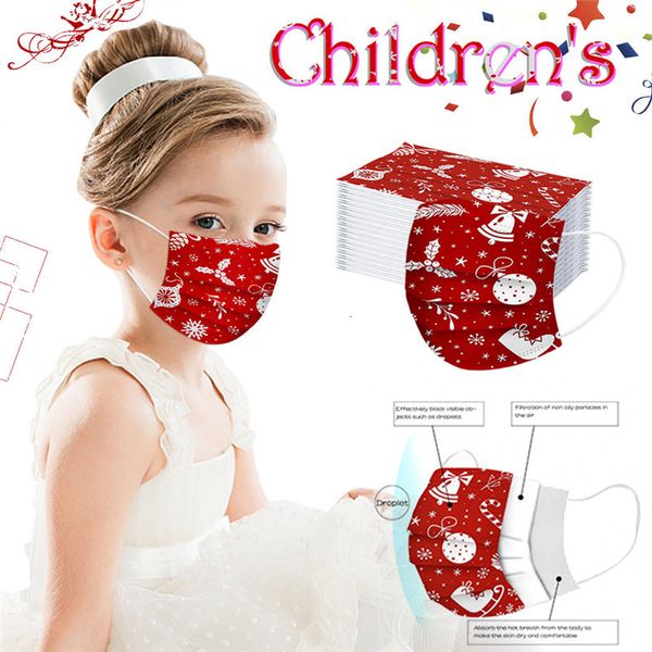 

fashion kids designer masks christmas child children cartoon 3 layer disposable mask protective boys girls mas