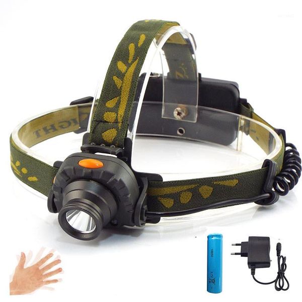 

headlamps torch q5 led headlight motion sensing sensor headlamp for fishing camping head light suit 1x18650/3xaaa battery1
