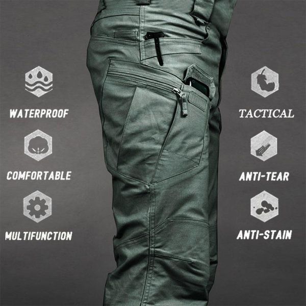 

big size 6xl military cargo pants men tactical waterproof combat army trousers men multi-pocket wear resistant work joggers, Black