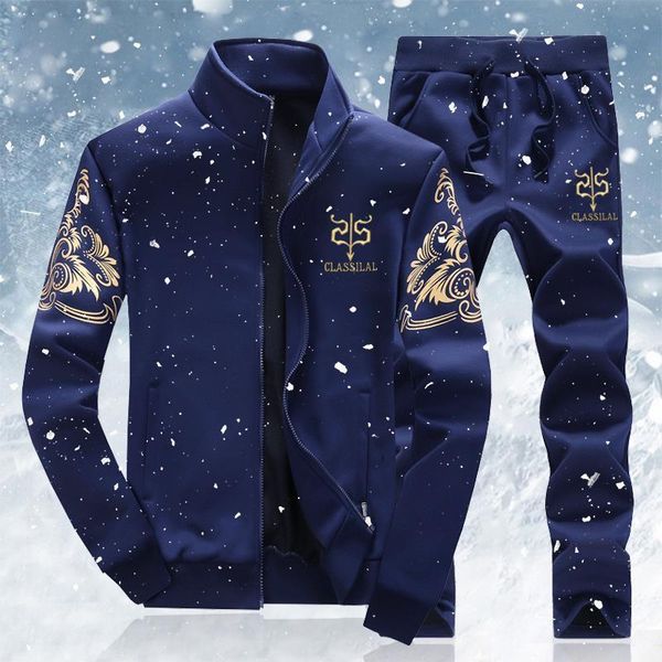 

мужчины трексуита для туалетов набор 2021 осенью мужчина спортивные фитнес-кофты для спортивных штанов наборы мужчина зимний флис теплая кур, Gray