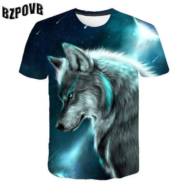 

men men 3d animal print wolf 3d print shirts oversized humor horror men clothing