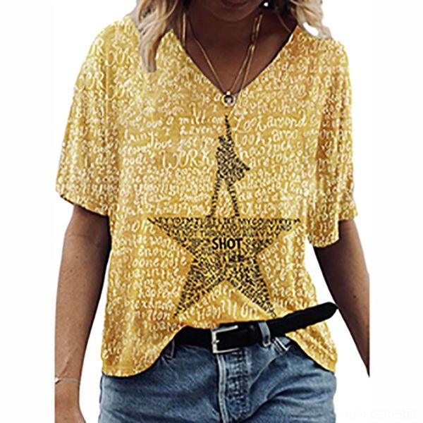 

rligk short summer women's tv-neck up shirt shirtbottom print 2020 sleeve loose t-shirt for women q0ehu, White