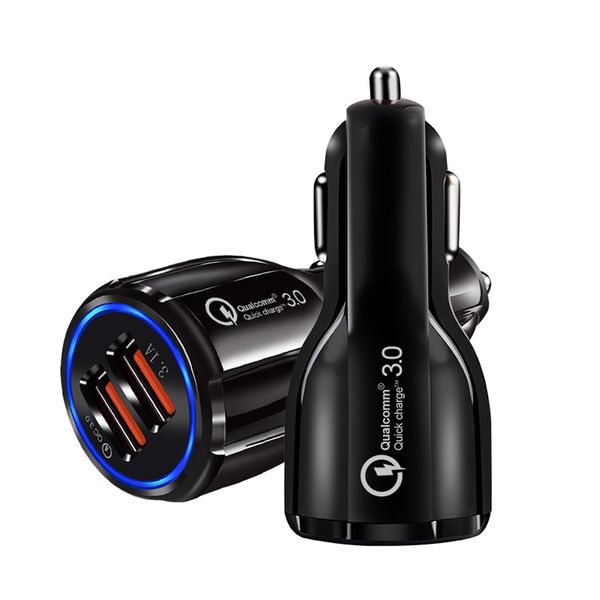 

автомобильное зарядное устройство 3,0 qc 3,0 dual usb быстрой зарядки автомобильный адаптер-зарядное устройство тип для micro usb кабель c т