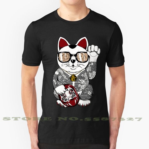 

the yakuza neko graphic custom yakuza cat luck fortune mafia tattoo eki neko daruma asian japanese hooded sweatshirt hoodie men t shirt