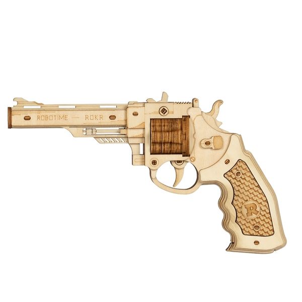 

robotime 3d wooden puzzle rubber band guns justice guard toy corsac m60 for teens funny outdoors game shooter gifts lq401 y200413