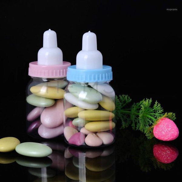 

gift wrap 10pcs pink blue baby shower favor boxes feeding bottle pattern candy treat box for 1st birthday gender reveal party gifts decor1