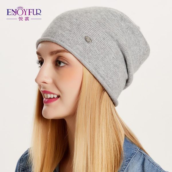 

women hats spring autumn hats for women knitted soft wool beanies hat 2020 good quality casual, Blue;gray