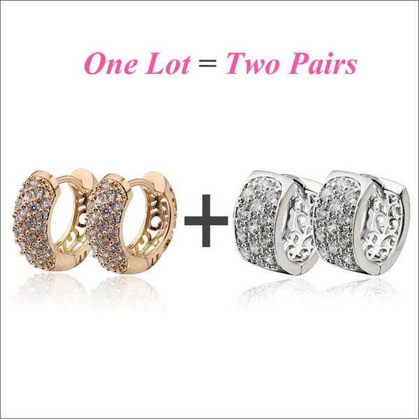 

2pair/lot gold earings hoop earrings women bijoux femme quality pebbles korean jewelry gift pendientes mujer kupe e2149 e2233, Golden;silver