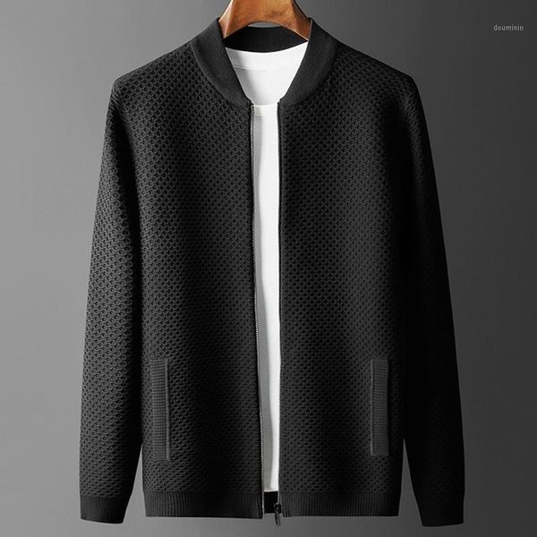 

new arrival cardigan autumn zipper casual mandarin collar computer knitted thick sweater men plus size lxl2xl3xl4xl1, White;black