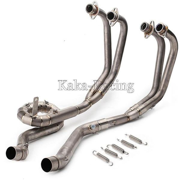 

мотоцикл выхлопная система полный silecner титанового сплава передняя ссылка середине трубы продеть для r3 r25 2014-2020 mt-03 2020-2020