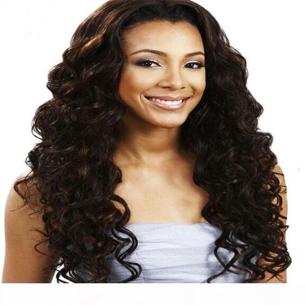 

6a glueless silk full lace wigs with natural hairline silk lace front wig curly natural hair ship, Black;brown