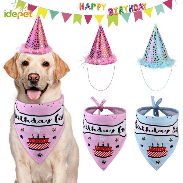 

1 set pet dogs caps cat dog birthday headwear caps pet hat party headwear costume for chihuahua cat dog birthday hat and wm mywjqq