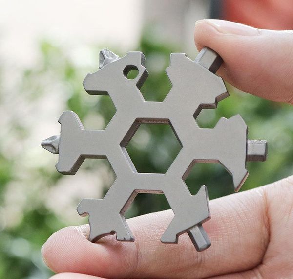 

snowflake multi tool 18 in 1 snowflake wrench multitool bottle openers multi key ring bike fix tool christmas snowf wmthdo dayupshop
