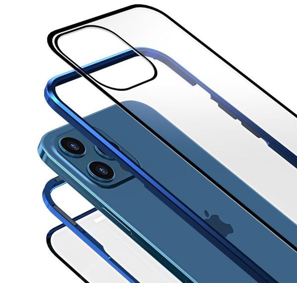 

360 full tempered glass magnetic adsorption phone case for iphone 12 pro max 11 xs max jllkne net_store