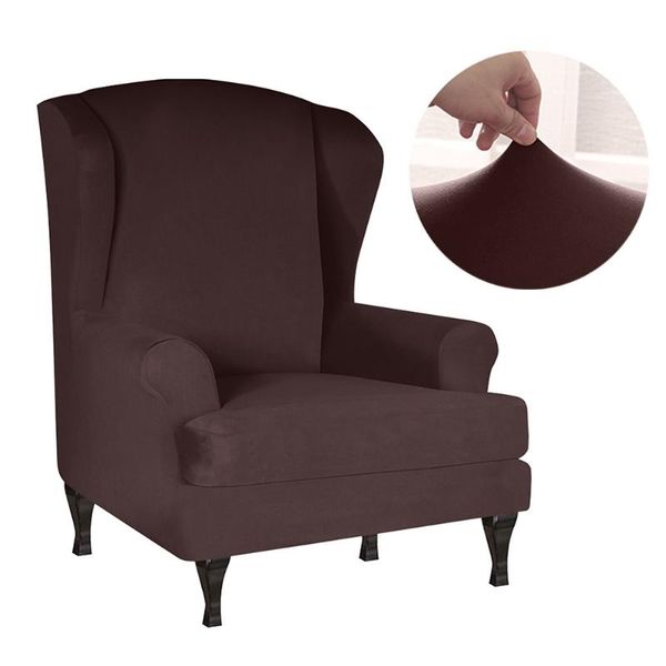 

high stretch full wrap removable washable wing chair cover modern slipcover non slip soft home decor couch furniture protector
