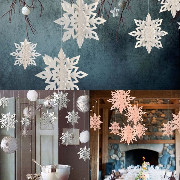 

7hhsu three-dimensional snowflake supplies window shopping cloth clothdecorative decorative cloth mall shop decoration or layout party hangi