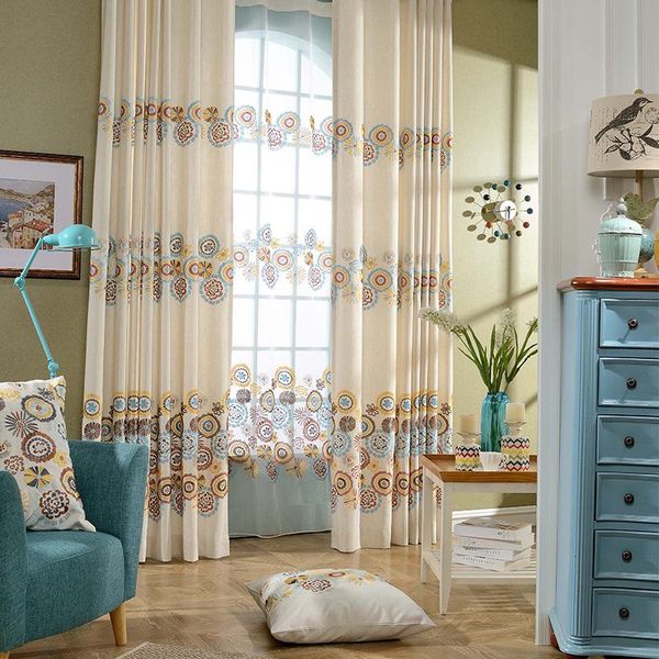 

curtain modern garden chinese curtains cotton embroidered curtains window screen for living dining room bedroom