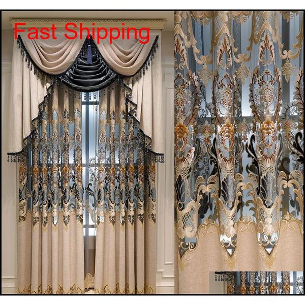 

european niel water-soluble embroidery semi-shading curtains for living din qylyxc bde_luck