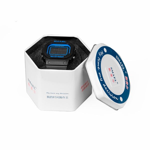 

2021 smael watch box original box no watch only boxs carton tin box you can mix order, Black;blue